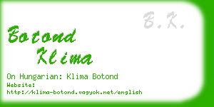 botond klima business card